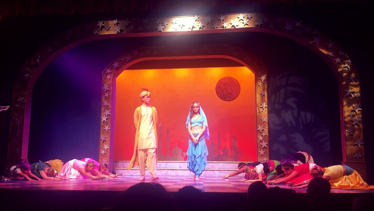 A scene from Aladdin Jr. on stage