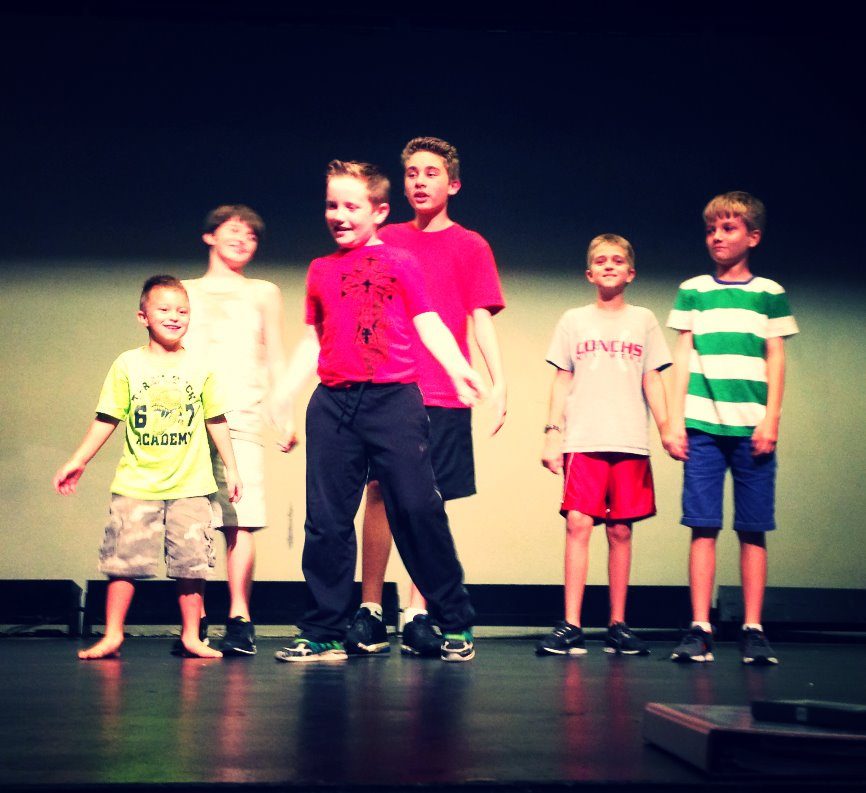 Young performers on stage
