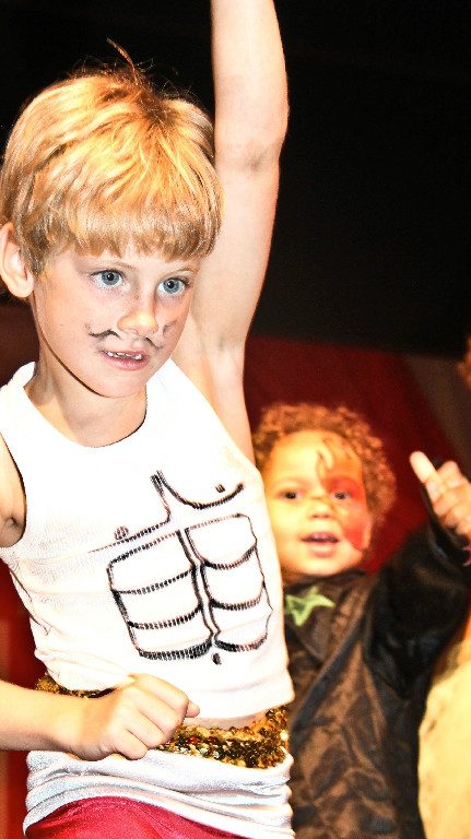 A young performer on stage